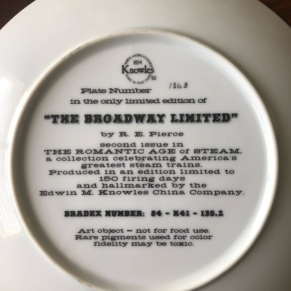 The Broadway Limited Classic Trains Collectors Plate - Picture 3 of 3